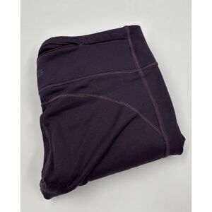 Athleta‎ Women's M Fleece Lined Polyester Purple Cropped Leggings